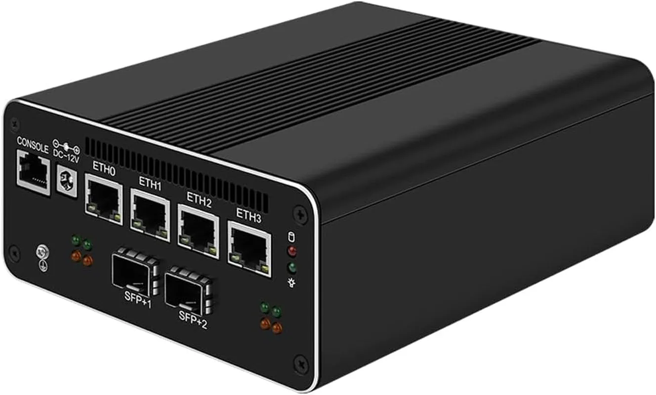 10Gbe SFP  Micro Firewall Appliance Mini PC, Intel Core I5 1240P 12C/16T Barebone NO RAM NO SSD 4Xintel I226-V 2.5Gbe