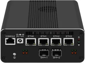10Gbe SFP  Micro Firewall Appliance Mini PC, Intel Core I5 1240P 12C/16T Barebone NO RAM NO SSD 4Xintel I226-V 2.5Gbe