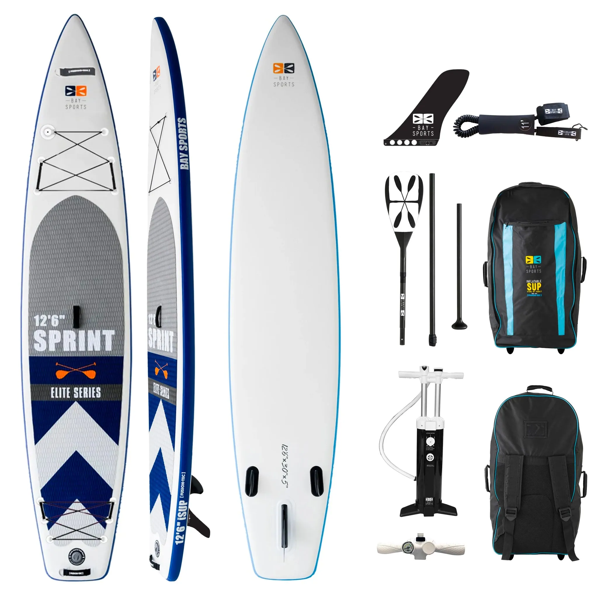 12'6" Sprint - Premium Inflatable Stand Up Paddle Board Package
