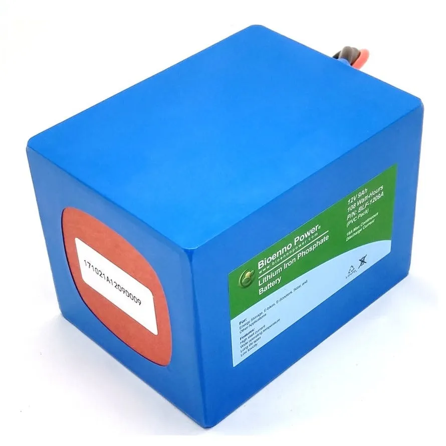 12V 9Ah LiFePO4 Battery - Bioenno Power BLF-1209A