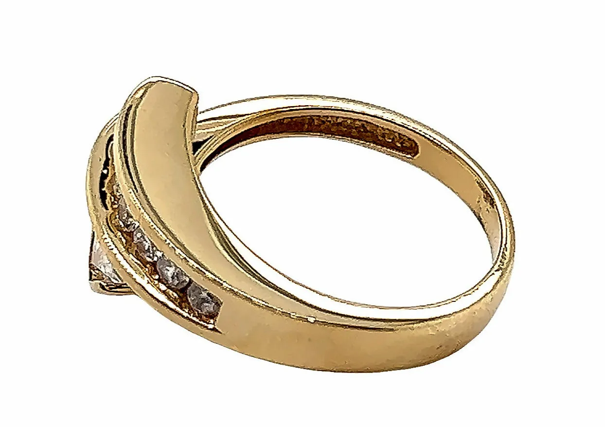 14ct Yellow Gold Cubic Zirconia Dress Ring