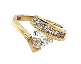 14ct Yellow Gold Cubic Zirconia Dress Ring