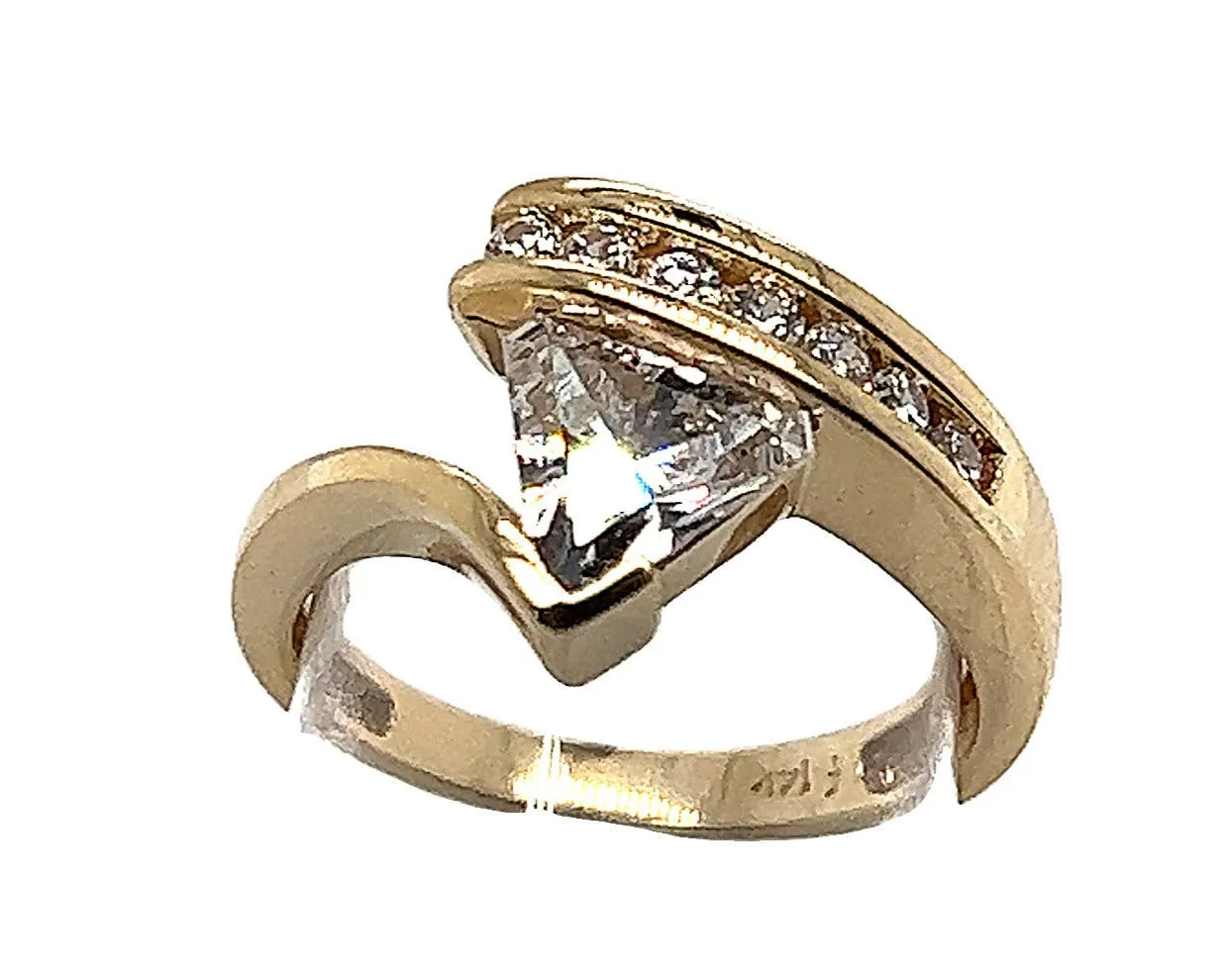 14ct Yellow Gold Cubic Zirconia Dress Ring