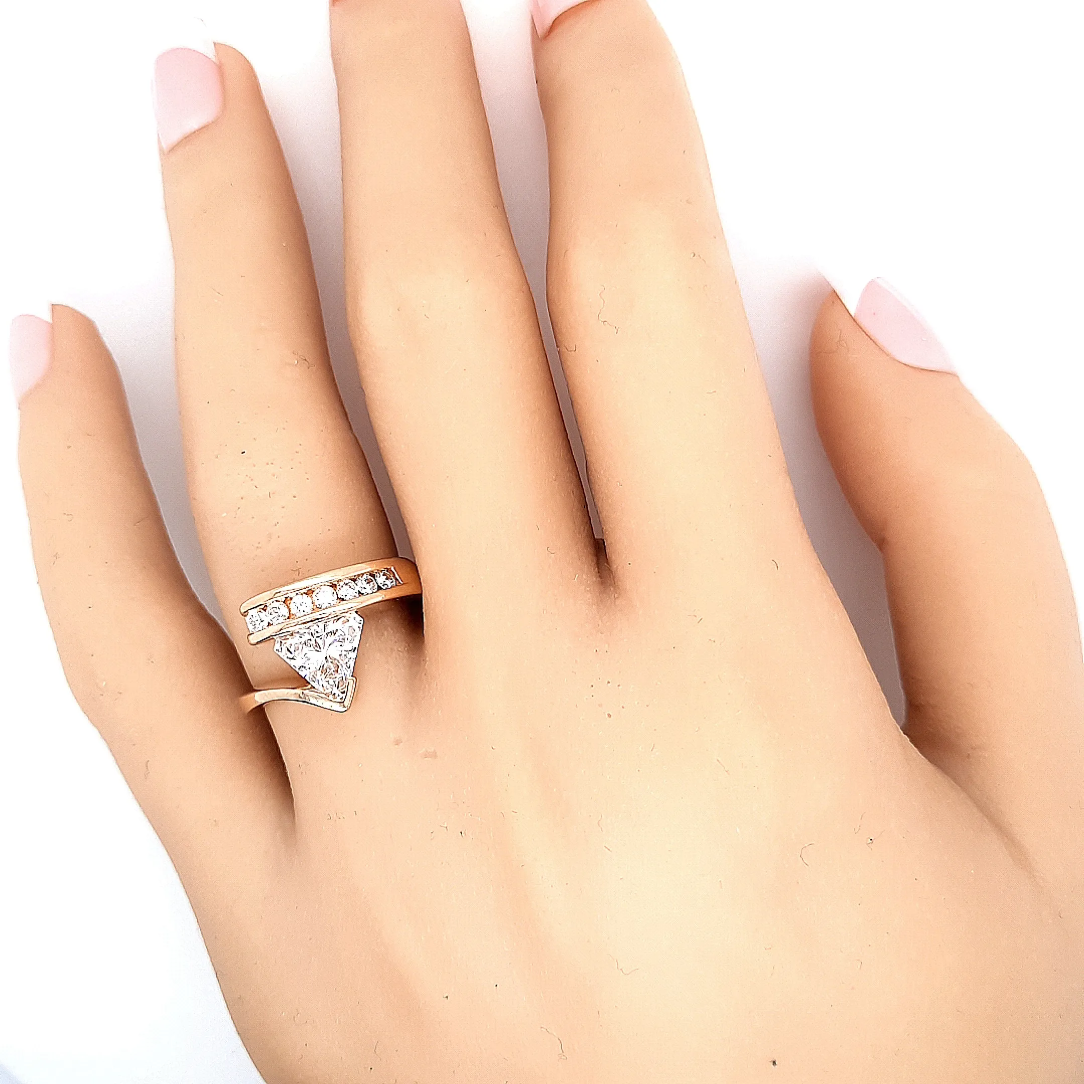 14ct Yellow Gold Cubic Zirconia Dress Ring