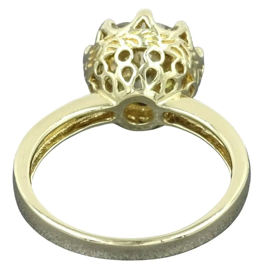 14ct Yellow Gold Moissanite Ring
