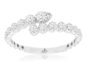 14K White Gold Diamond Wrap Ring