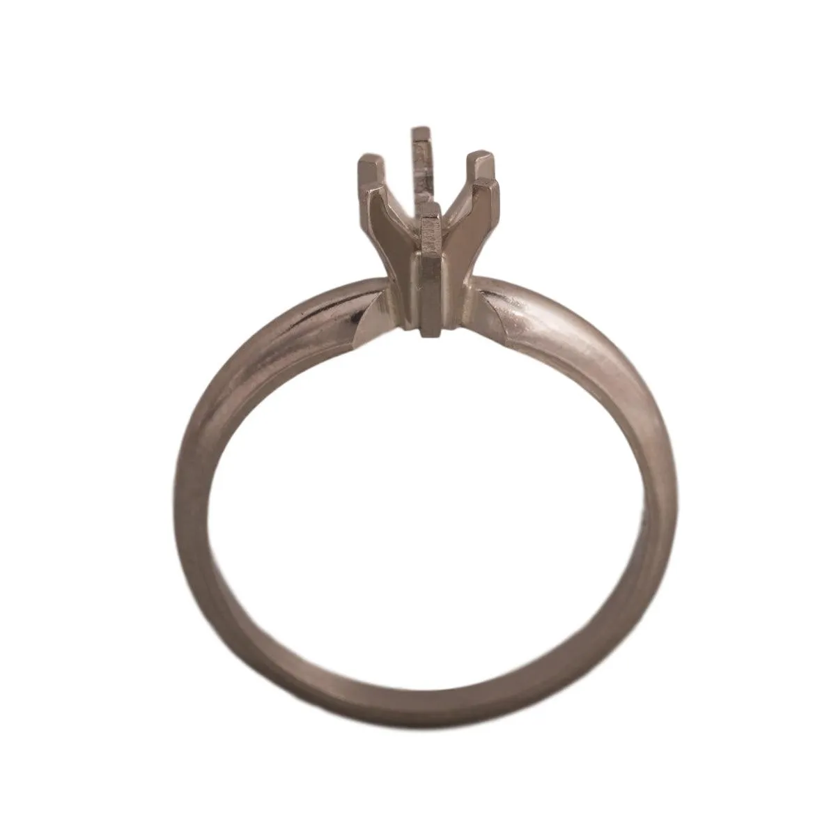 14KW, 14KW/14KY & Platinum Marquise Solitaire 6 x 3.5mm Center Stone 6-Prong Die Struck