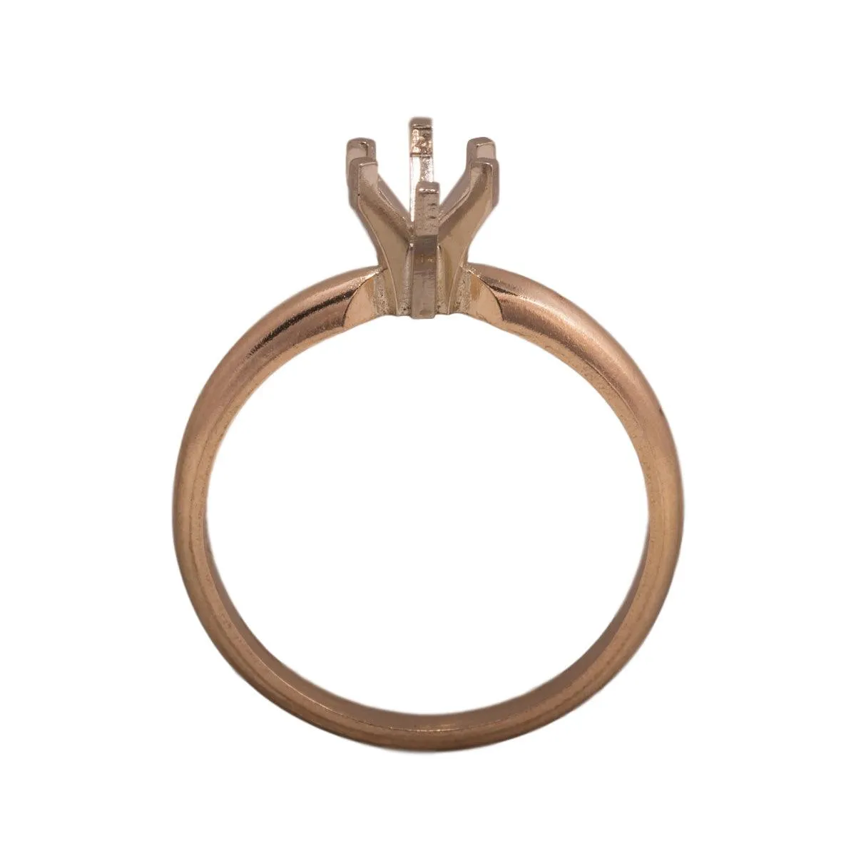 14KW, 14KW/14KY & Platinum Marquise Solitaire 8 x 4.5mm Center Stone 6-Prong Die Struck