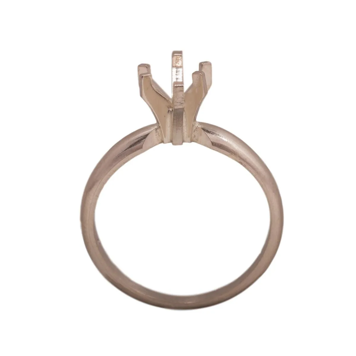 14KW, 14KW/14KY & Platinum Marquise Solitaire 9.5 x 5mm Center Stone 6-Prong Die Struck