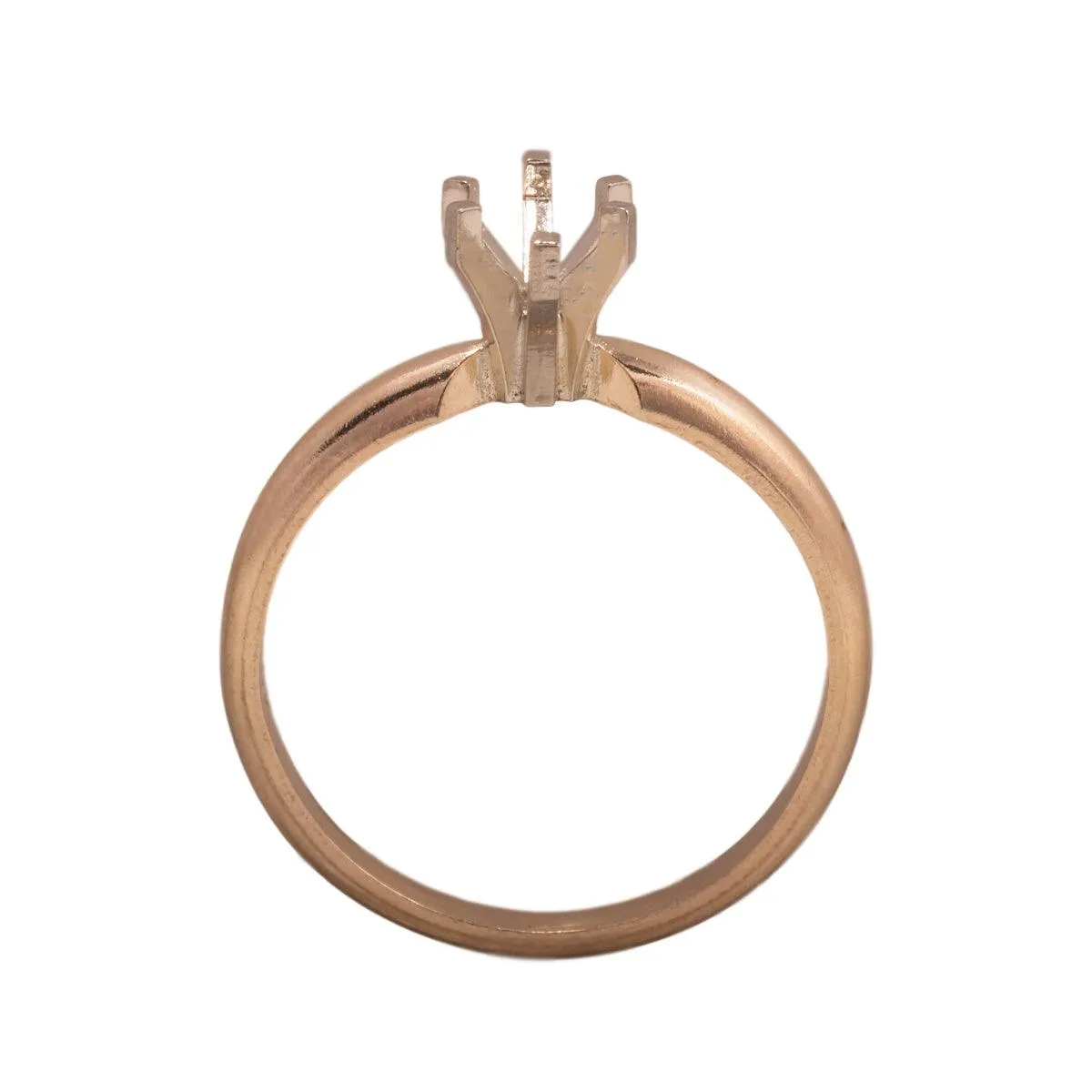 14KW, 14KW/14KY & Platinum Marquise Solitaire 9.5 x 5mm Center Stone 6-Prong Die Struck
