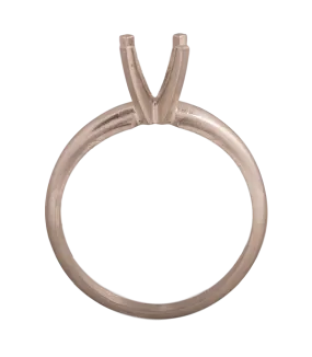 14KW, 14KW/14KY & Platinum Round Solitaire 5.5mm Center Stone 4-Prong Die Struck