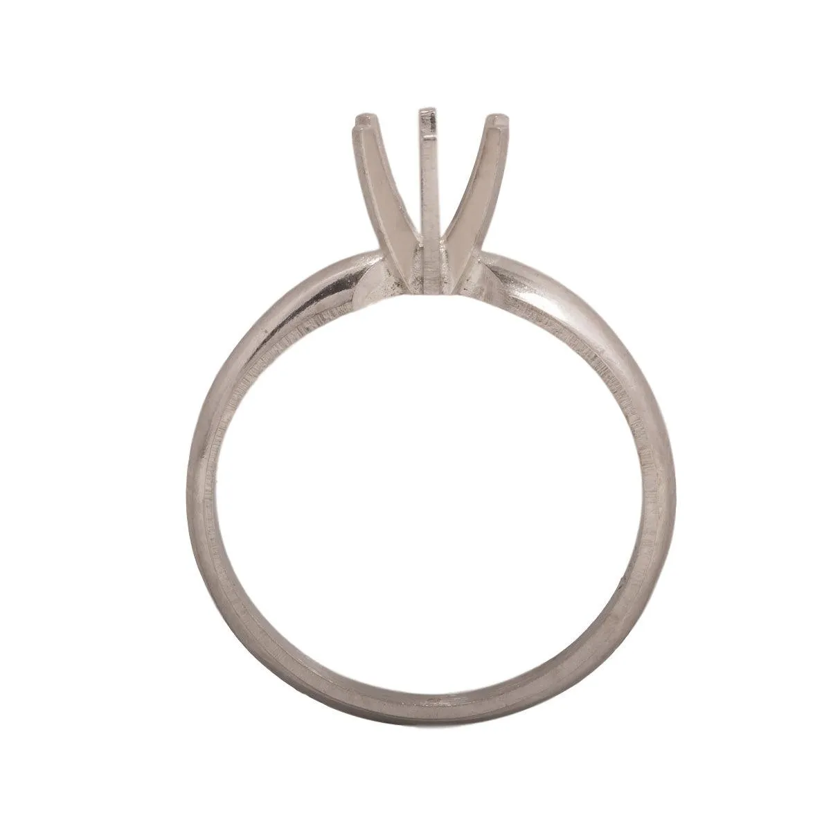 14KW, 14KW/14KY & Platinum Round Solitaire 5.5mm Center Stone 6-Prong Die Struck