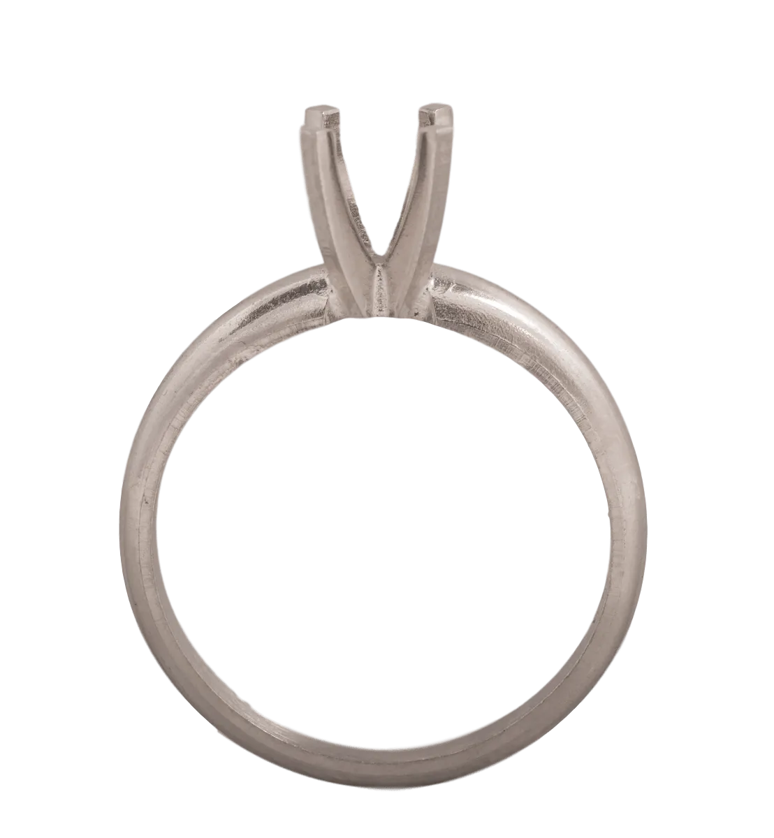 14KW, 14KW/14KY & Platinum Round Solitaire 5mm Center Stone 4-Prong Die Struck