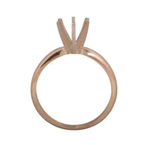 14KW, 14KW/14KY & Platinum Round Solitaire 6.5mm Center Stone 6-Prong Die Struck