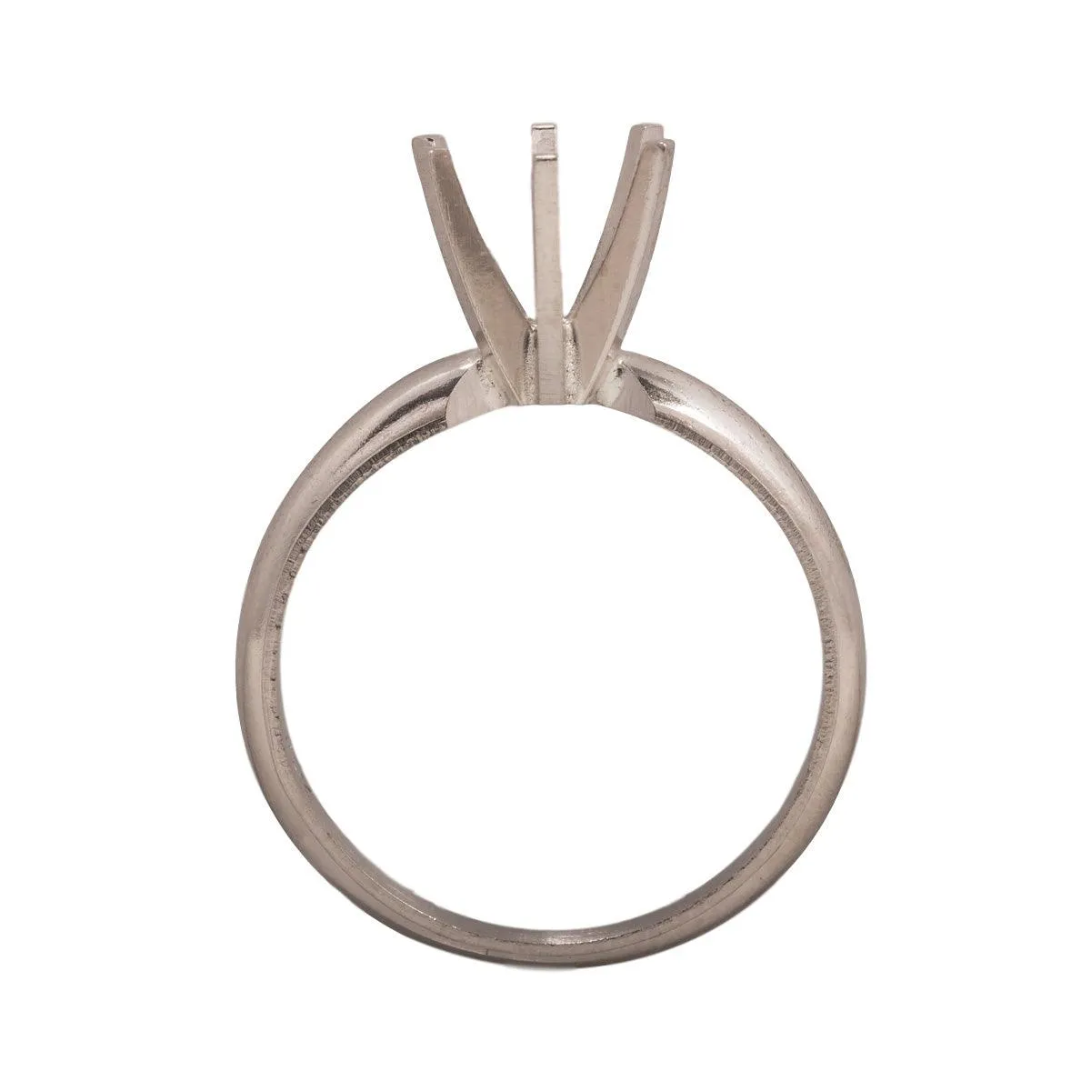 14KW, 14KW/14KY & Platinum Round Solitaire 7.5mm Center Stone 6-Prong Die Struck