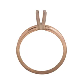 14KW & 14KW/14KY Round Solitaire 3.2mm Center Stone 4-Prong Die Struck