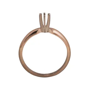 14KW & 14KW/14KY Round Solitaire 3.2mm Center Stone 6-Prong Die Struck