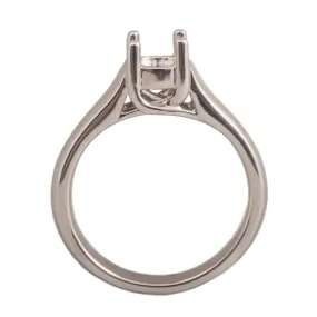 14KW & 18KW Round Solitaire Criss-Cross Ring Mountings-Round 5.75mm Center Stone