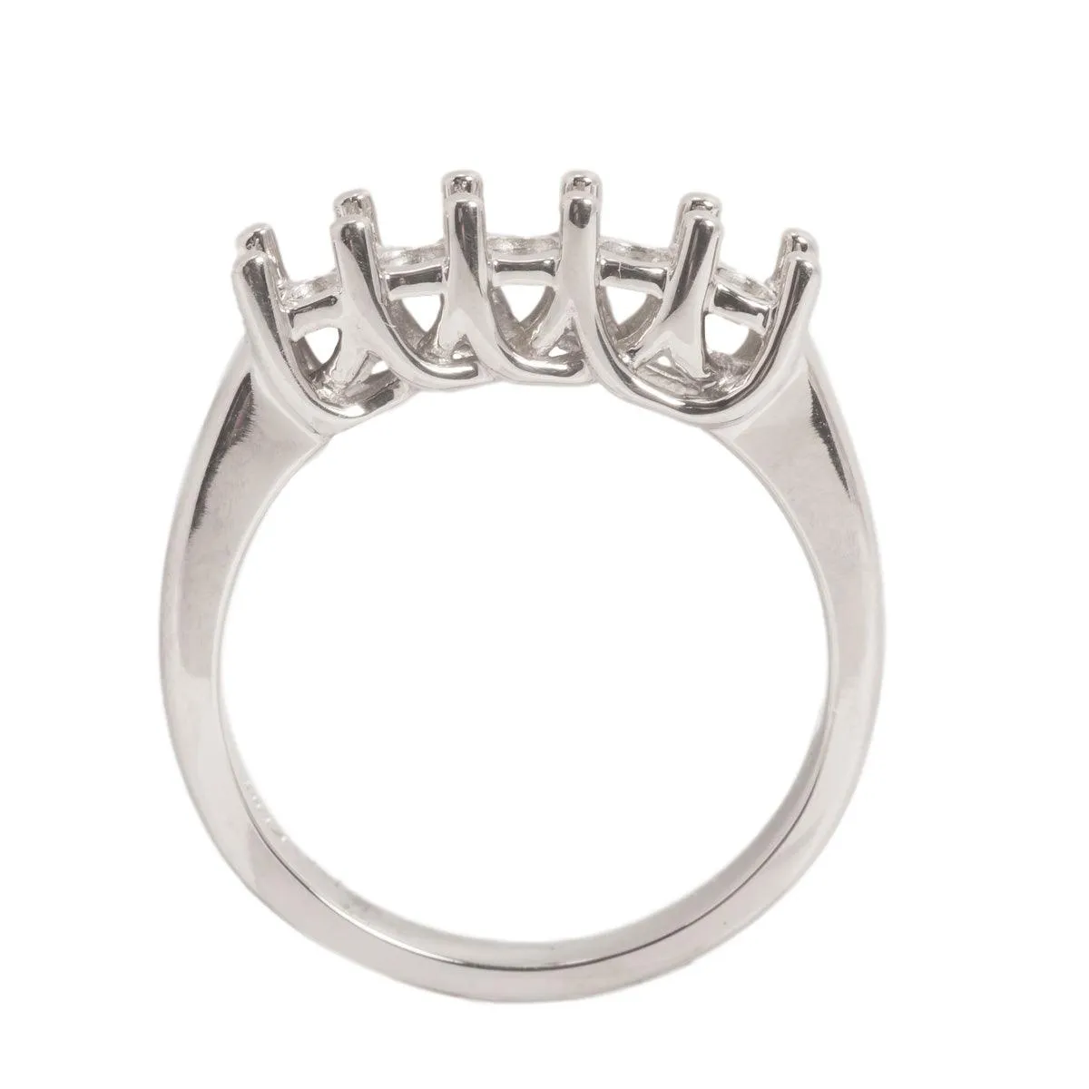 14KW Round 3.2mm 5-Stone Criss-Cross Ring Mountings