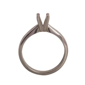 14KW/14KY & Platinum Round Solitaire 5mm Center Stone 4-Prong Extra Heavy Die Struck