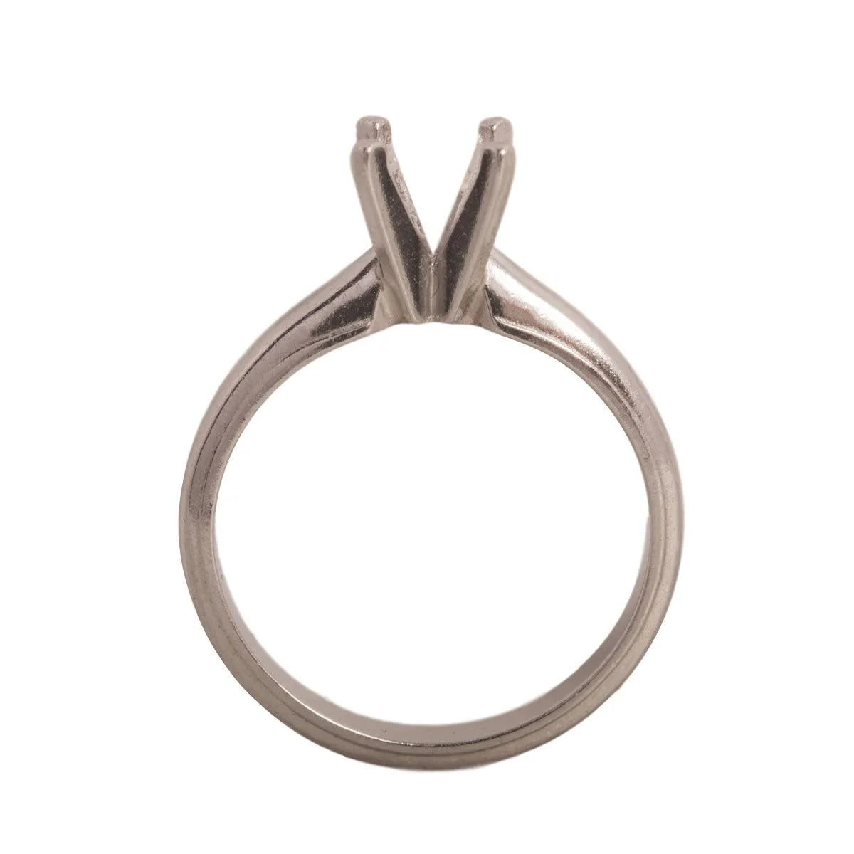 14KW/14KY & Platinum Round Solitaire 6mm Center Stone 4-Prong Extra Heavy Die Struck