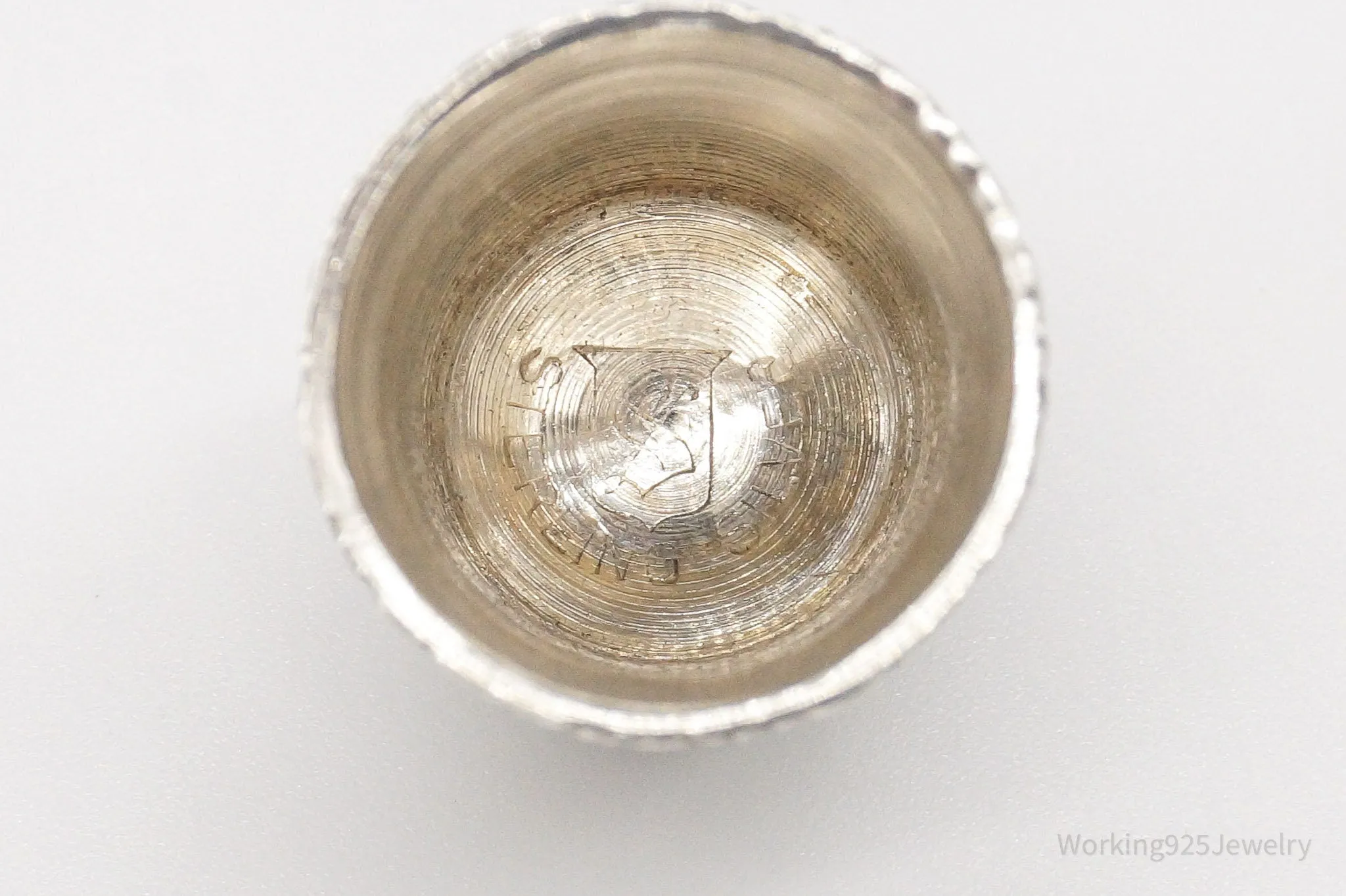 1800s Antique Simons Bros & Co Sterling Silver Thimble Size 11