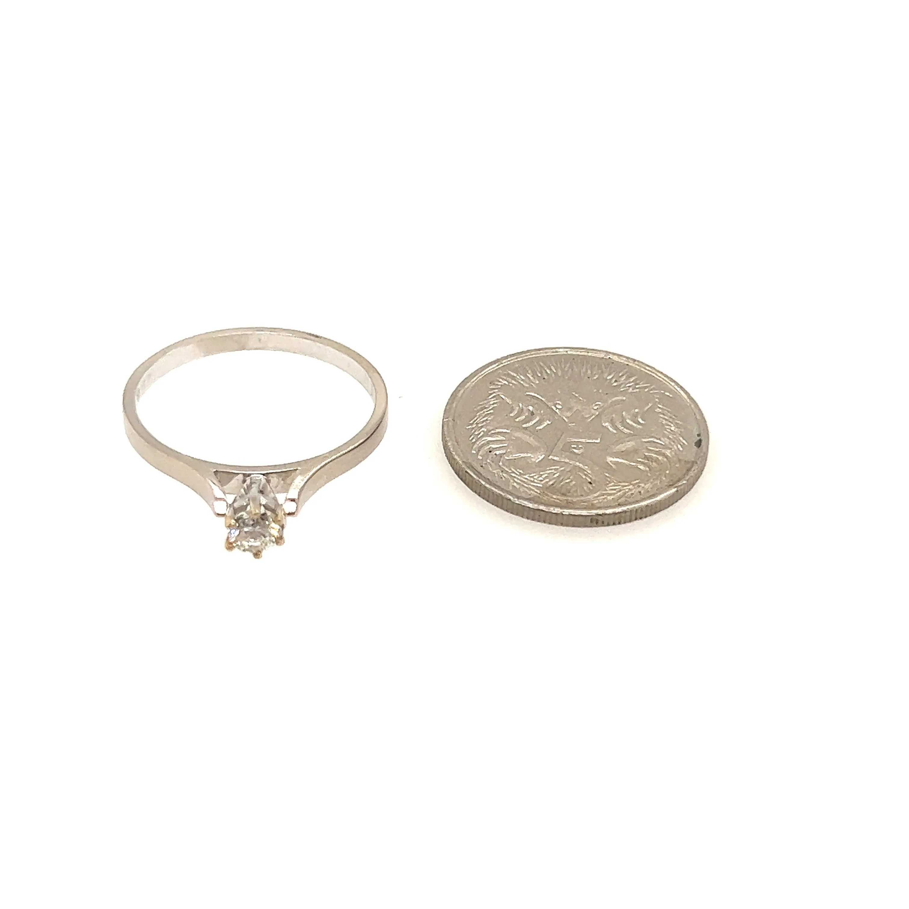 18ct White Gold Solitaire Diamond Ring