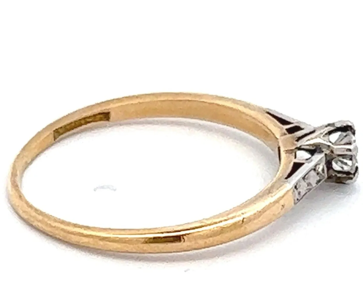 18ct Yellow & White Gold Diamond Engagement Ring