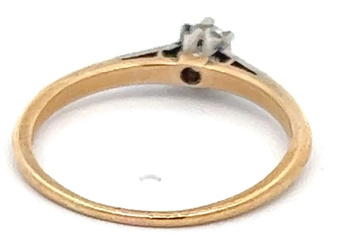 18ct Yellow & White Gold Diamond Engagement Ring