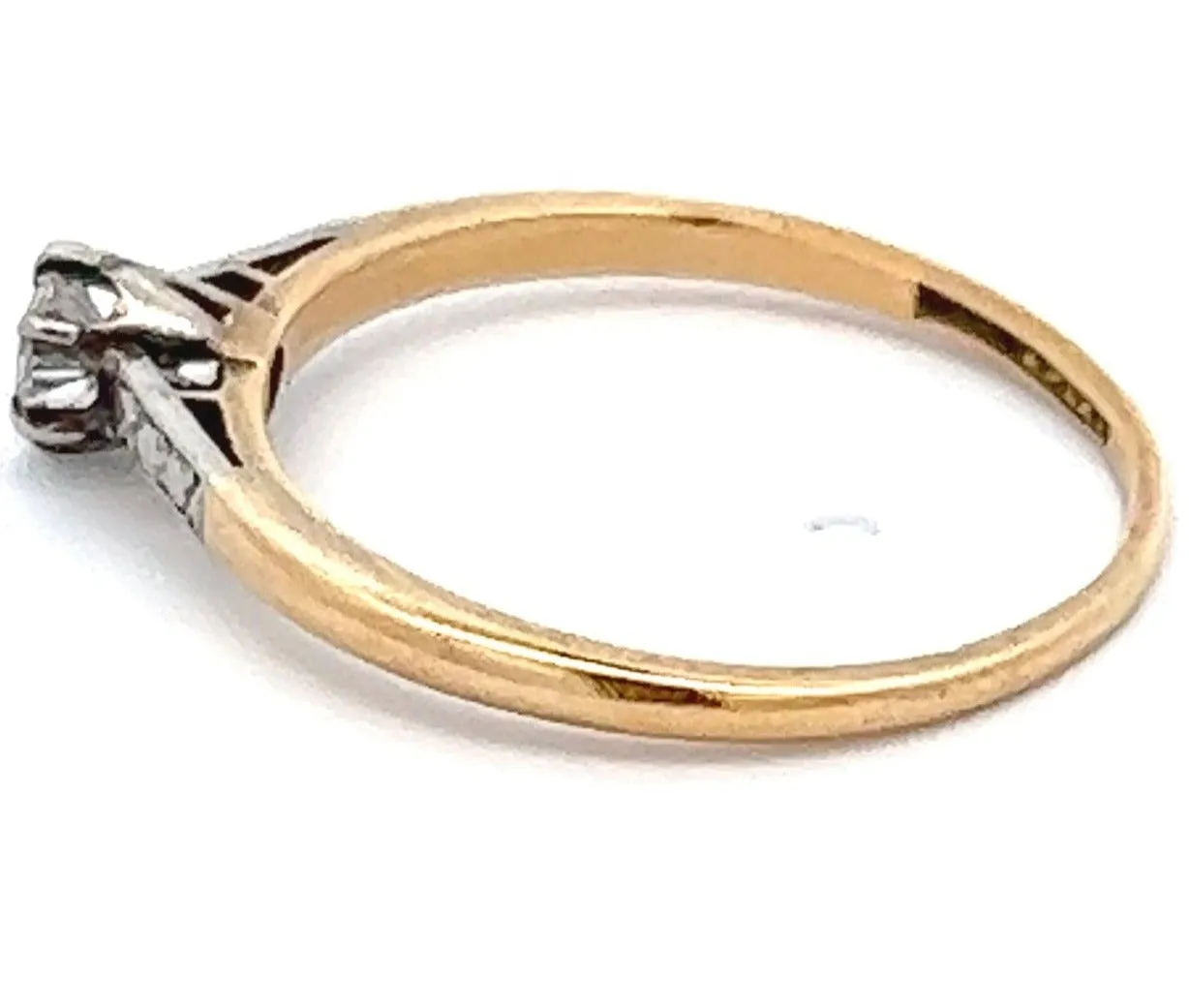 18ct Yellow & White Gold Diamond Engagement Ring