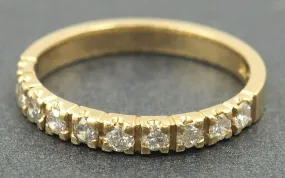 18ct Yellow Gold 10 Stone Diamond Ring