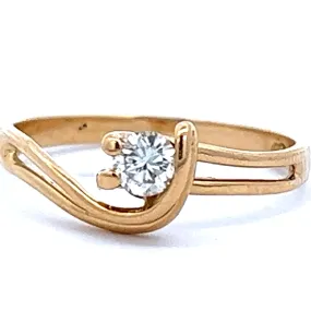 18ct Yellow Gold .20ct Diamond Ring