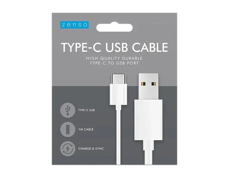 1m Type C USB Cable Fast Charging Universal Phone Charger Data Sync Lead Type-C