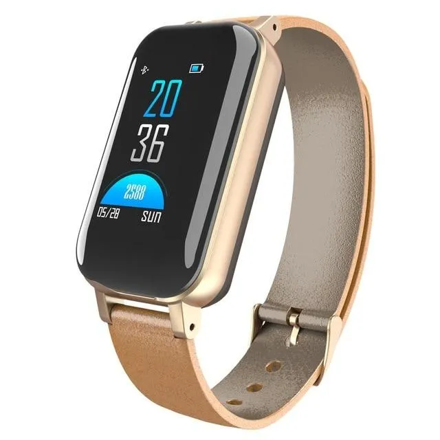 2-In-1 Smart Watch Bracelet With Heart Rate Fitness Tracker
