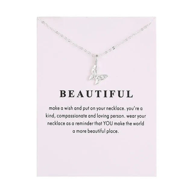 2018 Fashion Jewelry New Arrived Beautiful Butterfly Pendant Necklace For Women Girl Gift