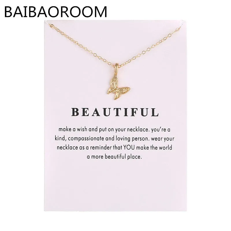 2018 Fashion Jewelry New Arrived Beautiful Butterfly Pendant Necklace For Women Girl Gift