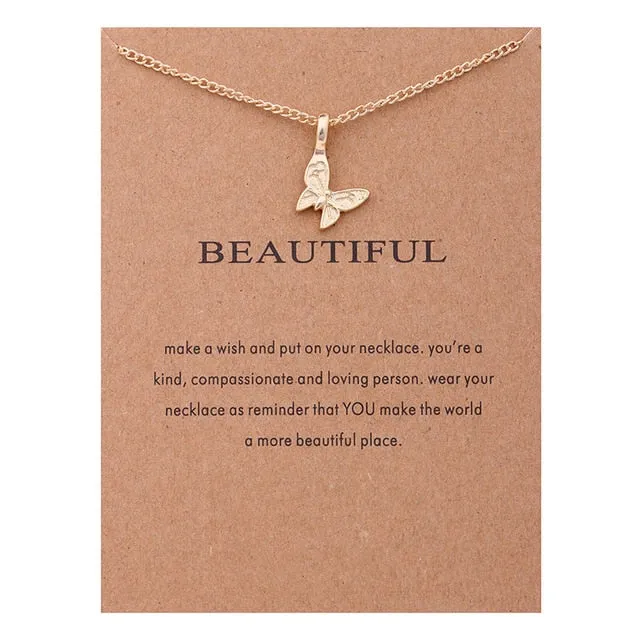 2018 Fashion Jewelry New Arrived Beautiful Butterfly Pendant Necklace For Women Girl Gift