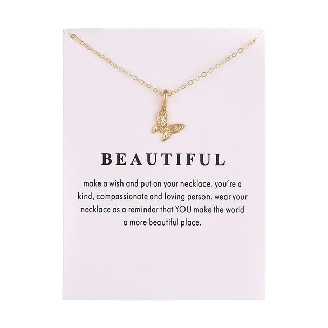2018 Fashion Jewelry New Arrived Beautiful Butterfly Pendant Necklace For Women Girl Gift