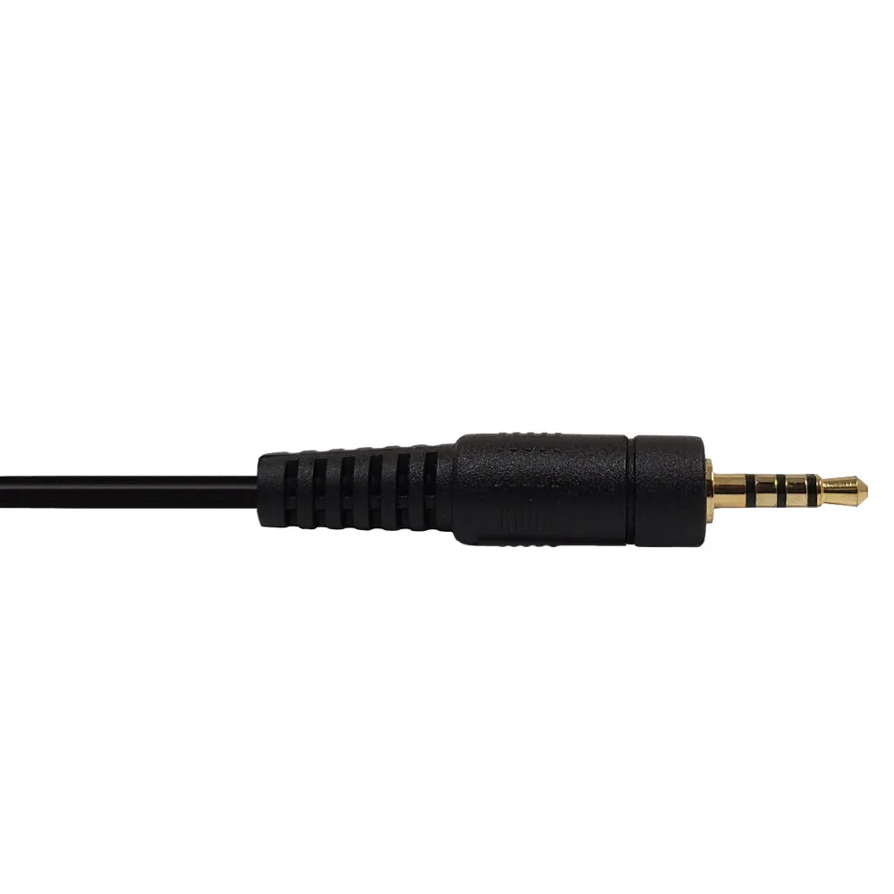 2.5mm 4C Male to Male Cable - Riser Rated CMR/FT4 - Black