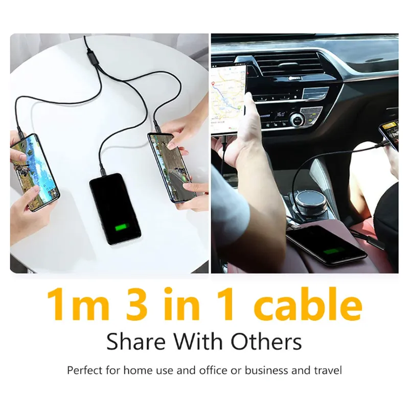 3-In-1 Multifunctional High-Speed Charging Datd Cable A1-3