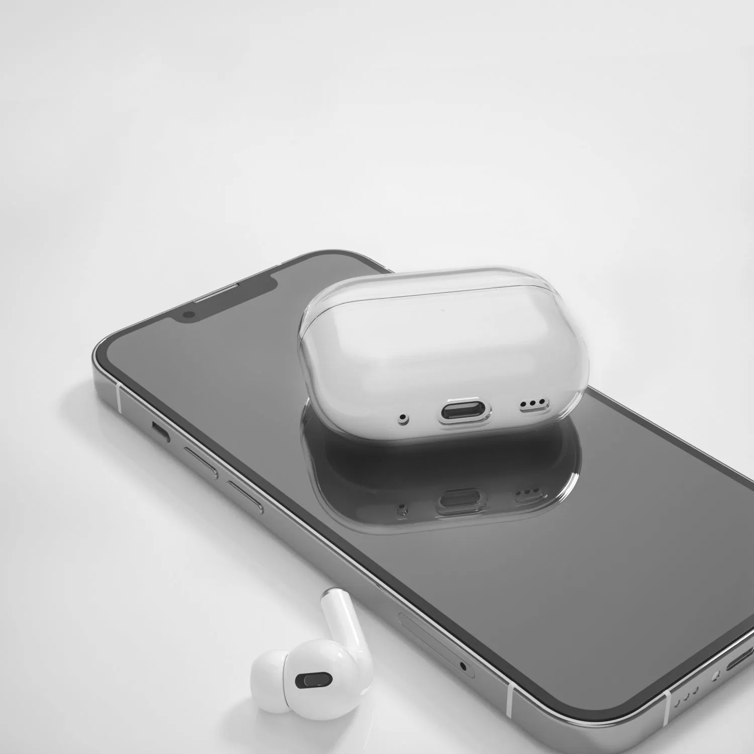 3 Pack Compatible Airpods Pro2 Case (Clear,Clear Black,Clear Blue)