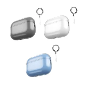 3 Pack Compatible Airpods Pro2 Case (Clear,Clear Black,Clear Blue)