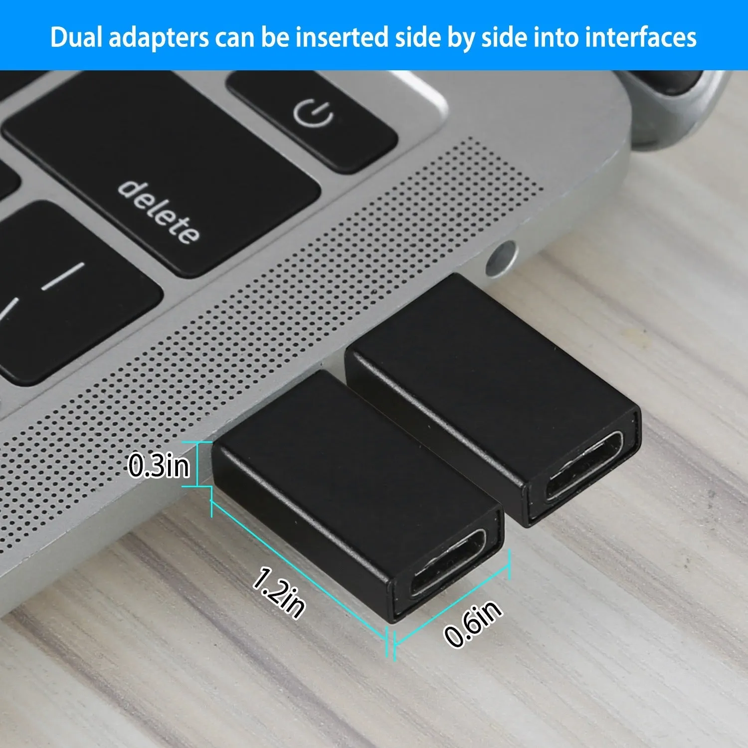 3-Packs: USB Type-C Male to USB A 3.0 OTG Male Port Converter