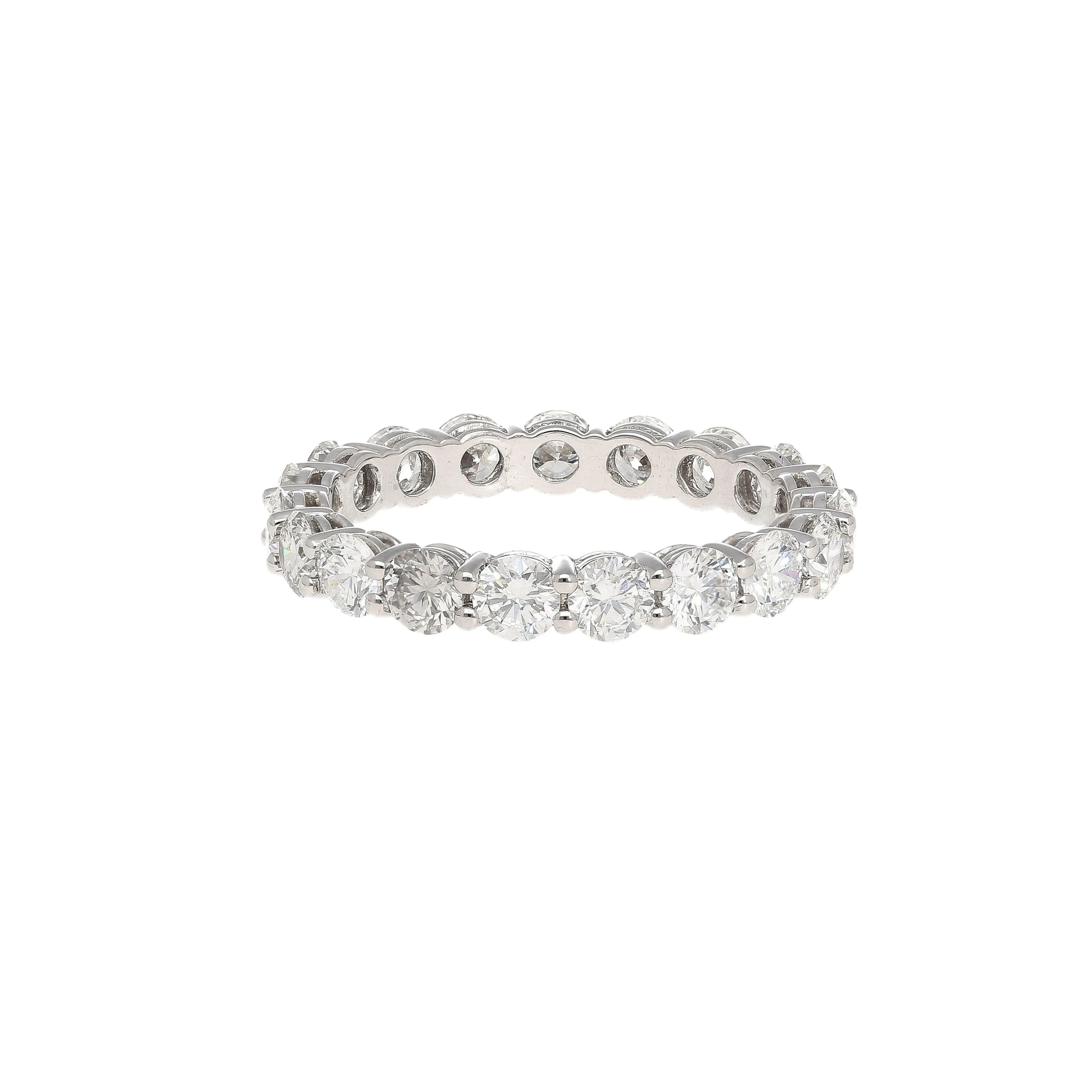 3.3 Carat Lab Grown Diamond Unisex Wedding Band 14K White Gold Size 9-11