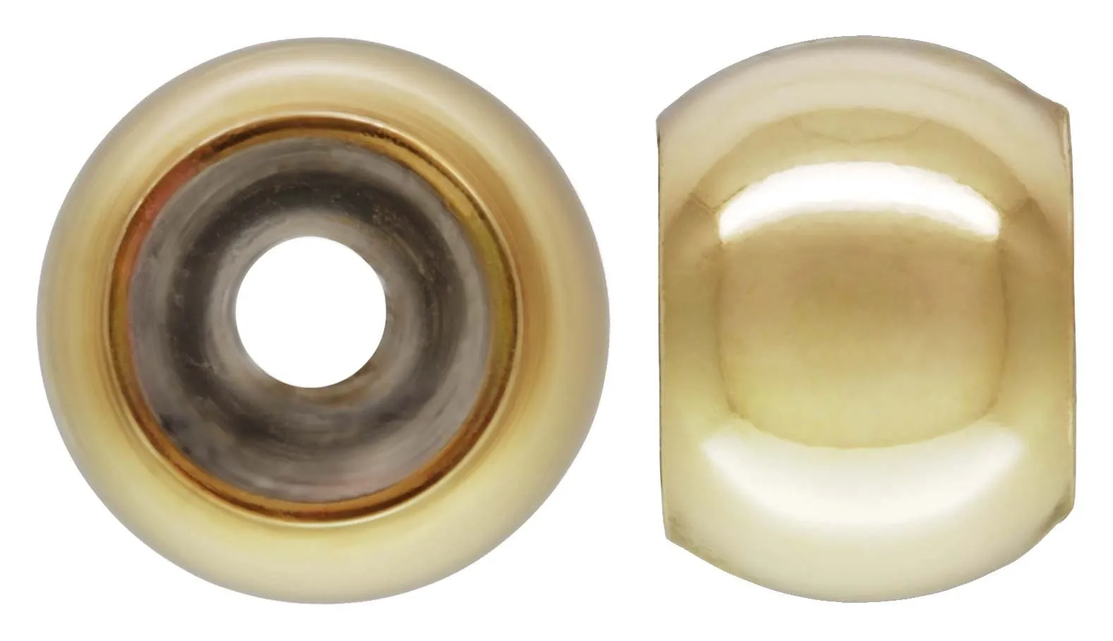 5.0mm Smart Bead 2.5mm Hole 2.0mm Fit, 14k gold filled. Made in USA. #4004850I