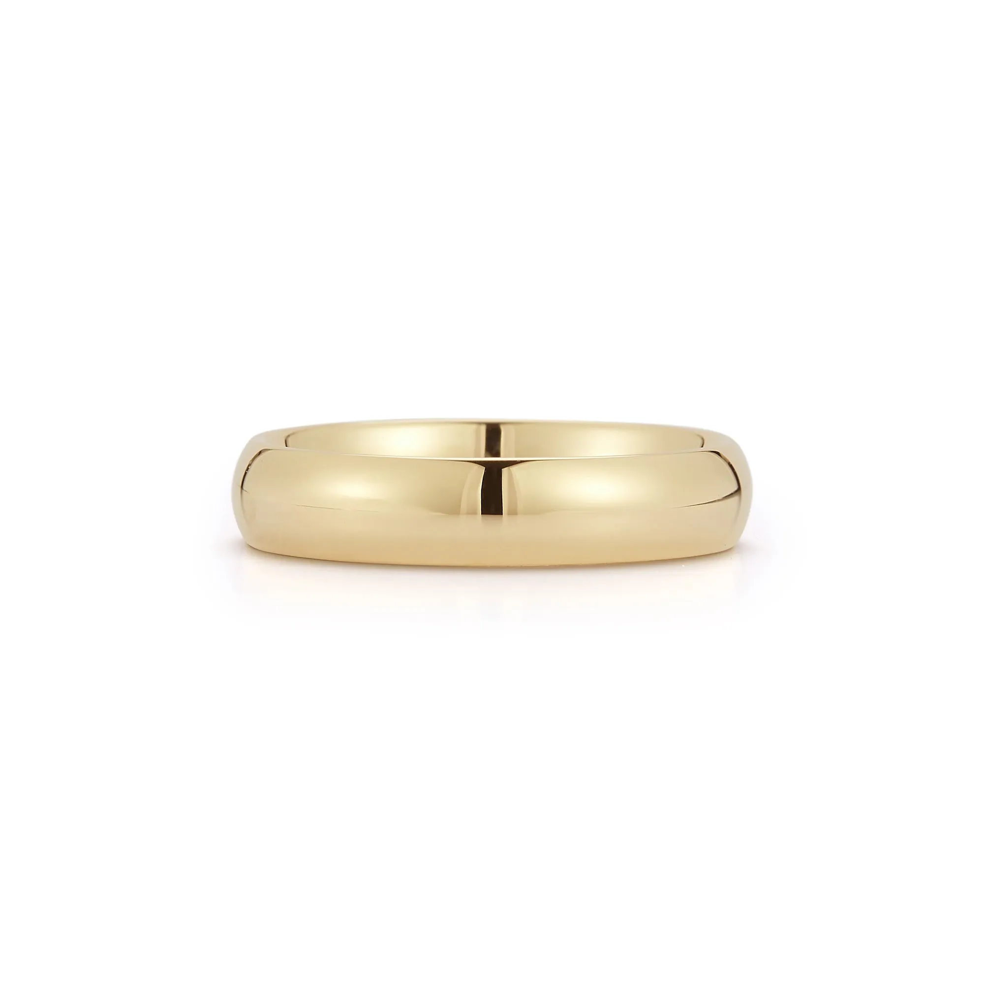 5mm Mens Half Round Comfort Fit Wedding Band