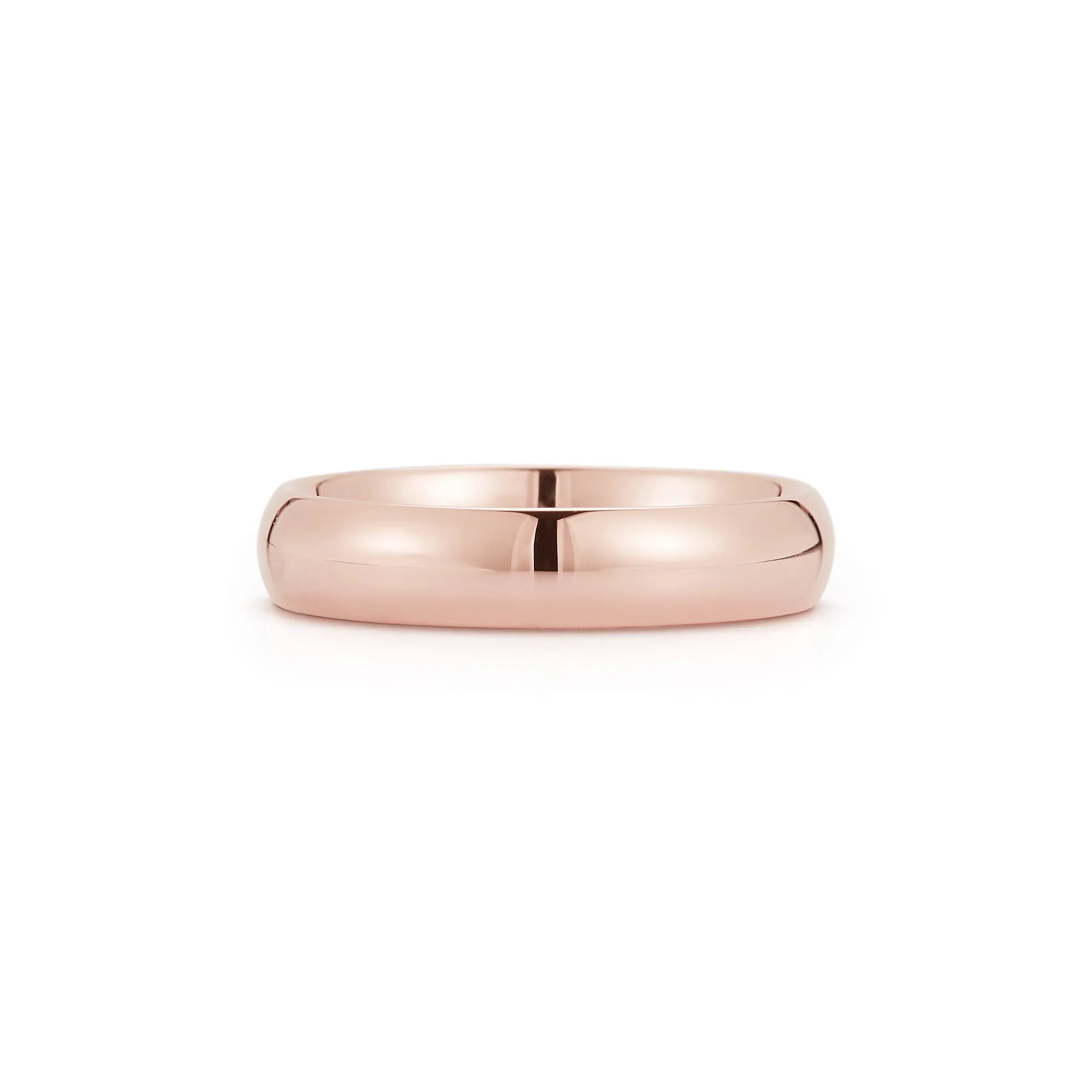 5mm Mens Half Round Comfort Fit Wedding Band
