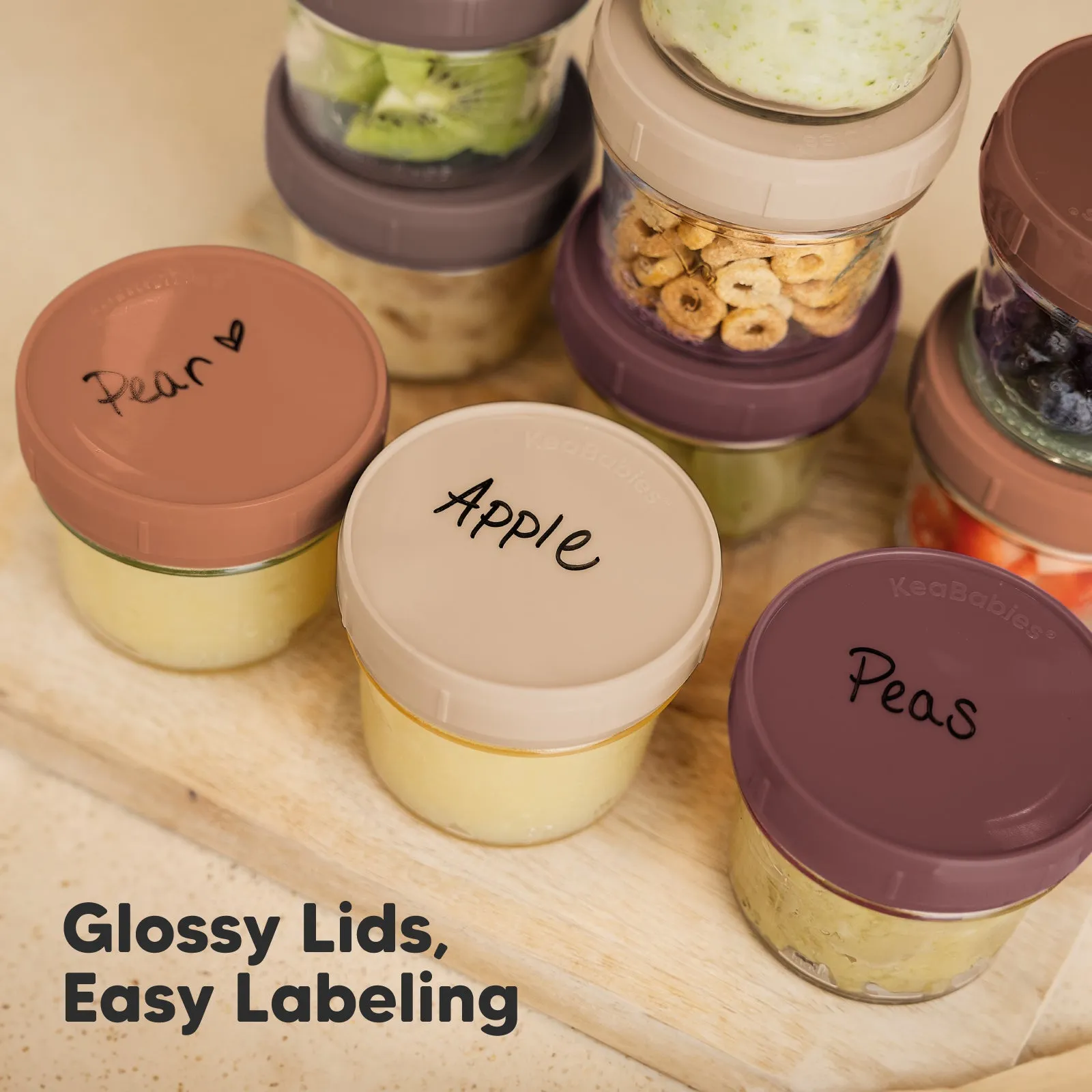 6-Pack Prep Jars Food Glass Containers (Terracotta)