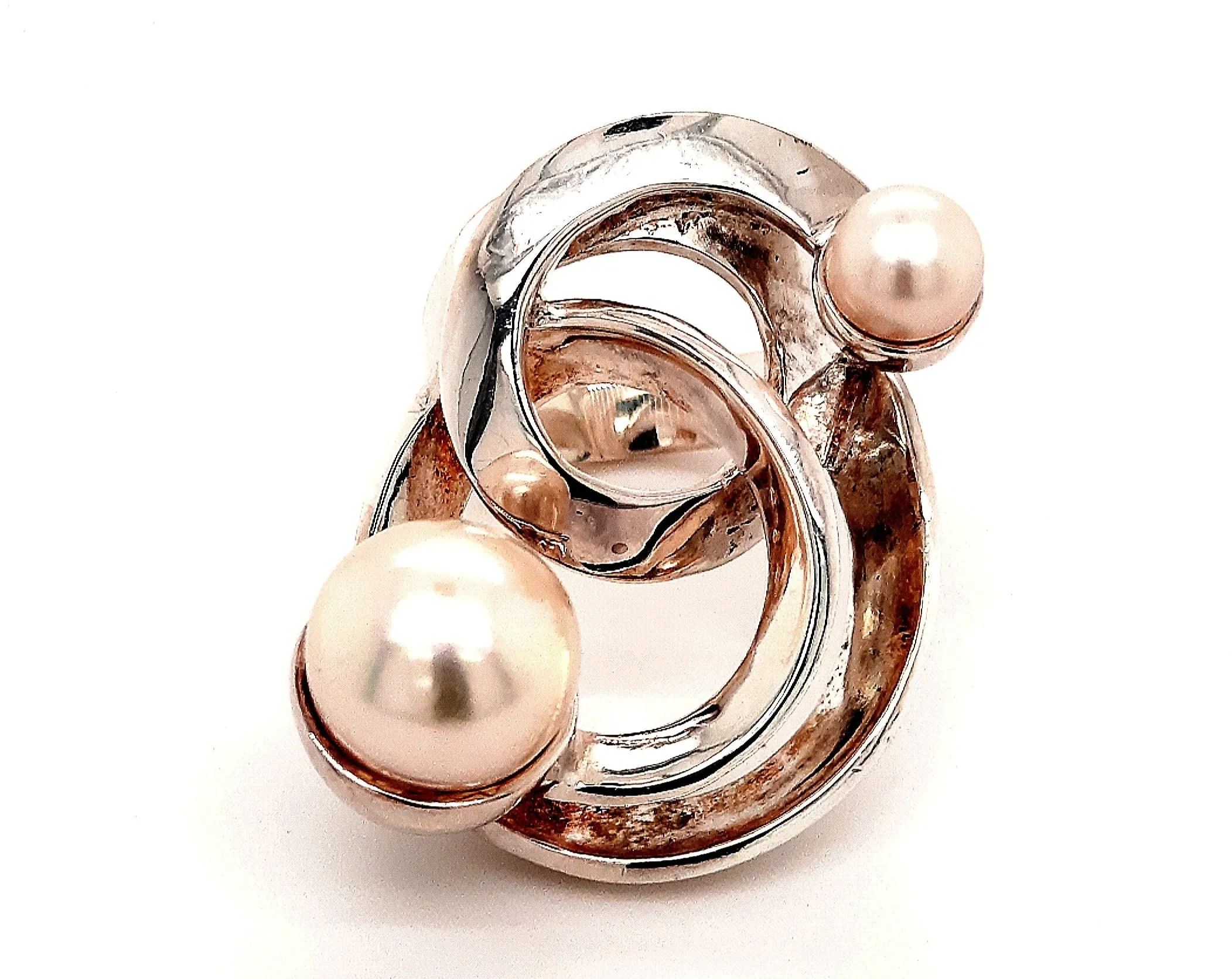 925 Sterling Silver and Pearl Dress Ring