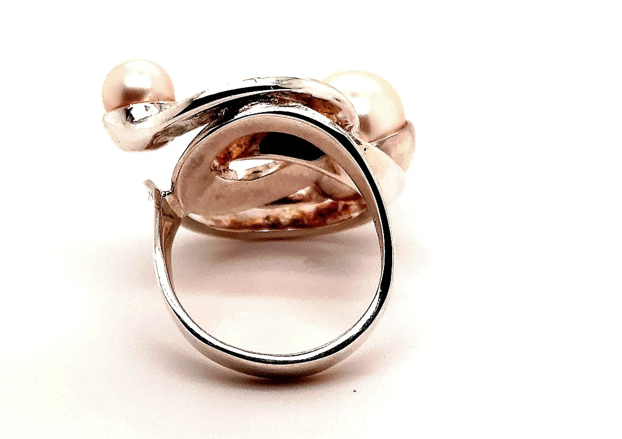 925 Sterling Silver and Pearl Dress Ring